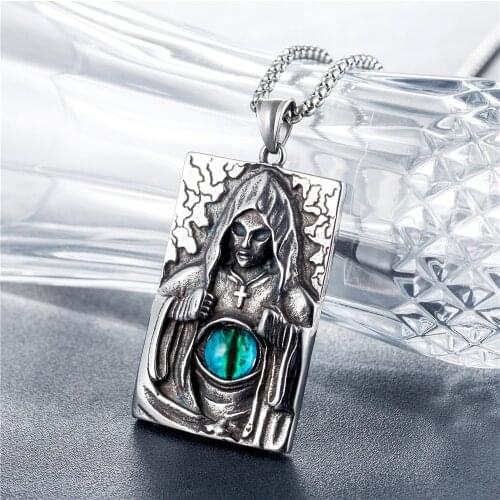 Handmade Mens Heavy St Christopher Necklace Travelers Medallion Pendant Bible Jesus Protection Jewelry Baptism Gifts HE331