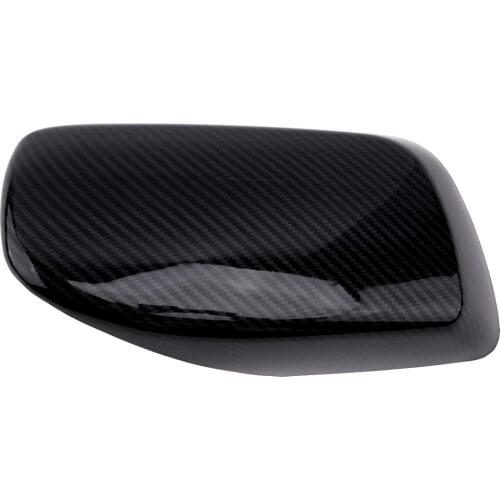 Left Carbon Fiber Style Door Wing Side Rearview Mirror Cover Cap 51167078359 Fit For BMW E60 E61 E63 E64 2003 2004 2005-2008