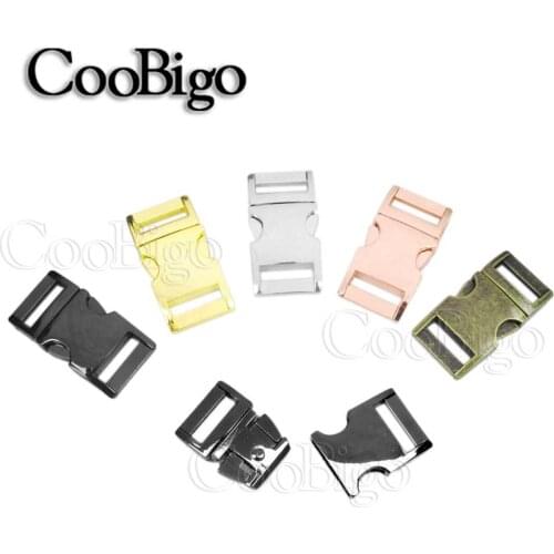 10pcs Metal 5/8" Release Buckle Paracord Bracelet Pets Collar Strap DIY Craft Sewing Accessories Webbing Belt Backpack