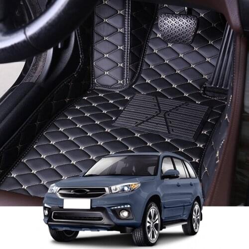 For Chery Tiggo 3 2016-2019 5 Seats LHD Car Floor Mats Set Leather Cover Mat Styling Foot Protector Pad Automobile Accessories