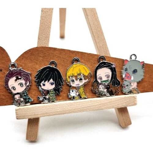 New 30 Pcs Anime Kimetsu no Yaiba Mixed The Nightmare Before Christmas Jack Charm Pendants DIY Jewelry Making A39