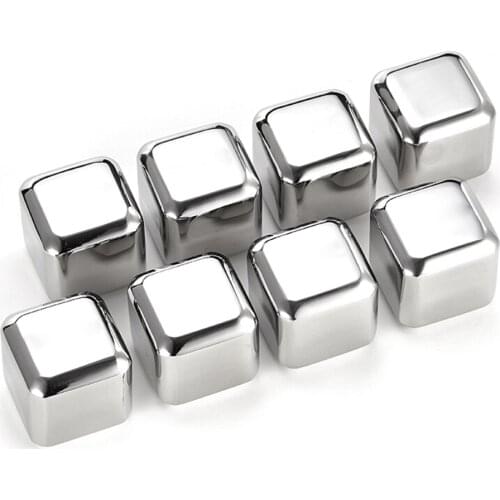 1PCS Stainless Steel 304 Whiskey Stone Pack Ice Reusable Rock Cooler Beer Drink Summer Cooling Accessories