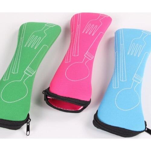 Portable Tableware Bag Cutlery Bag Dinner Set Travel Packaging Storage Box Dinnerware Picnic Fork Spoon Dinnerware Storage Bag