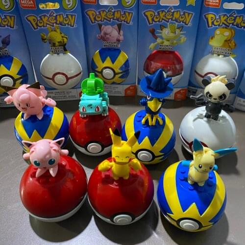Pokemon Psyduck Minun Pikachu Jigglypuff Bulbasaur and Poke Ball Cute Action Figure Model Toys
