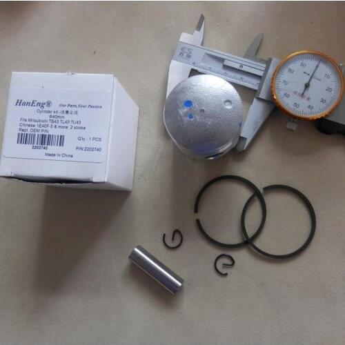 PISTON KIT 40MM FOR MITSUBISHI TL43 TB43 TU43 CYLINDER AY PISTON ASY RIING PIN CLIPS 2 STROKE TRIMMER BRUSH CUTTER PARTS