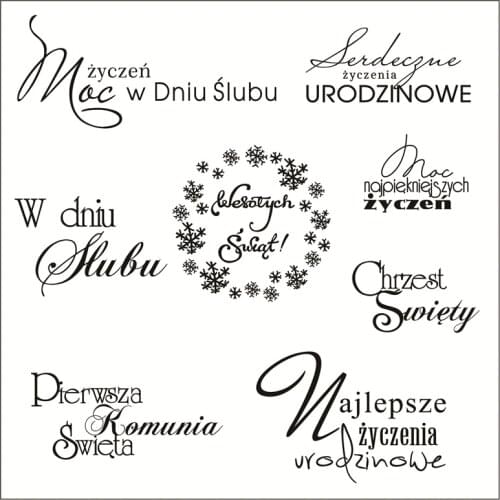 Polish language Transparent Clear Silicone Stamp/Seal for DIY scrapbooking/photo album Decorative clear stamps