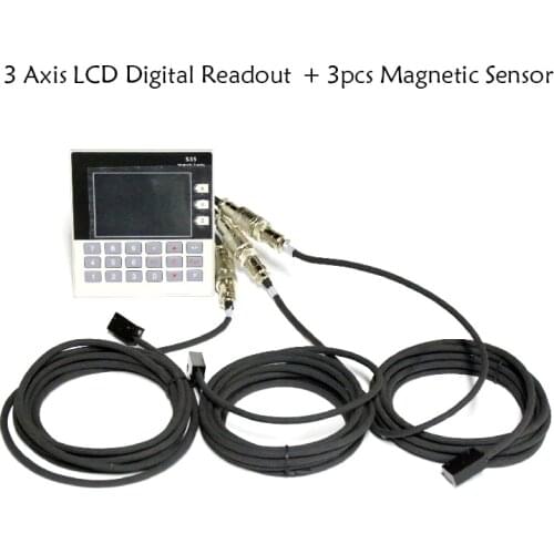 S35 2 Axis 3 Axes Digital Readout DRO with Magnetic Sensor Encoder for Woodworking Stone Milling Lathe Machine etc