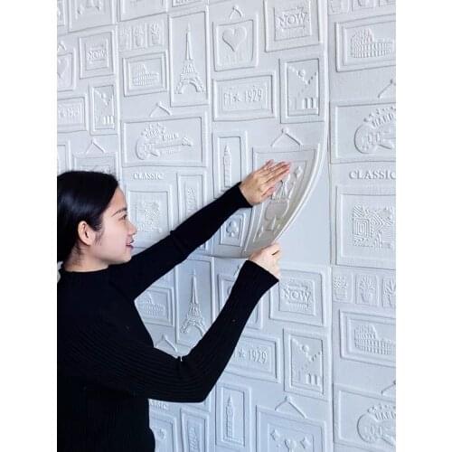 Self-Adhesive 3D Wall Panels Childrens Interested Pattern Stickers Anti-Collision Waterproof Sound-Absorbing Decor Wallpaper