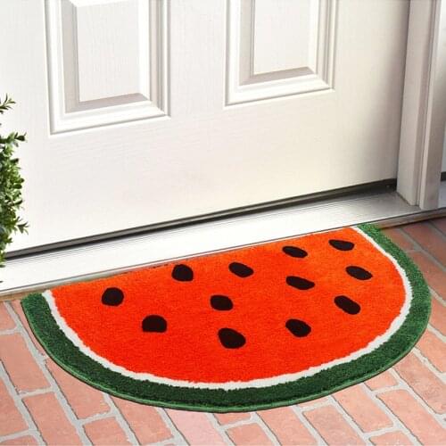 Modern Semicircular Soft Door Mat Non-slip Waterproof Bathroom Carpet Water Absorption Durable Floor Rug Living Room Home Decor