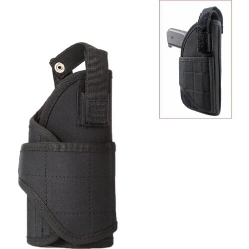 Tactical Pistol Holster Vertical Belt Mount Handgun Holster Universal MOLLE Pistol Holder Right Hand Nylon Waistband Belt Case