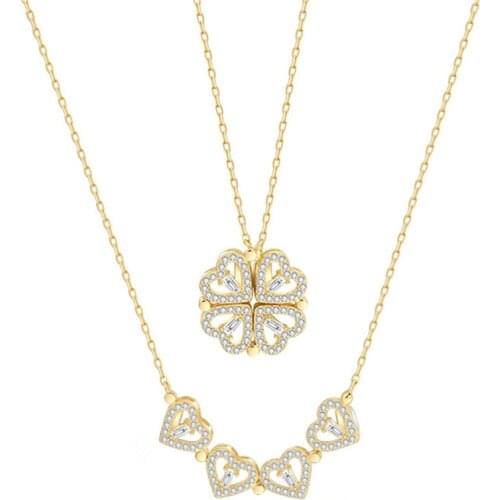 Trendy 925 Sterling Silver Rings For Girls Bridal Wedding Finger Accessories Classic Zircon Clover Leaf Ring Women Jewelry Gift