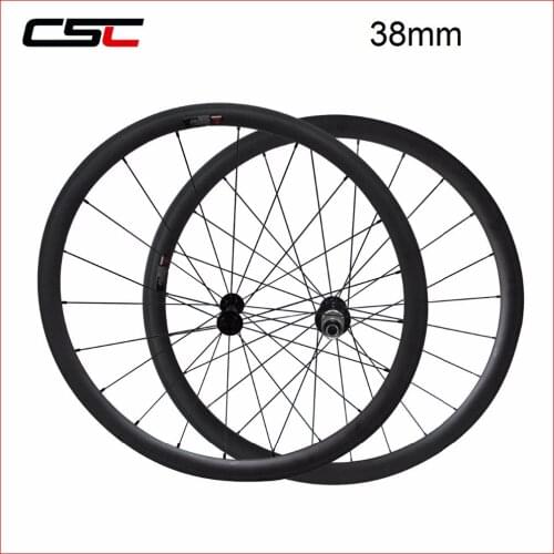 No Outer Holes SAT Light Bike Bicycle Carbon Wheels 38mm 50mm 60mm 88mm Clincher U Shape Tubeless Compatible Carbon Wheels