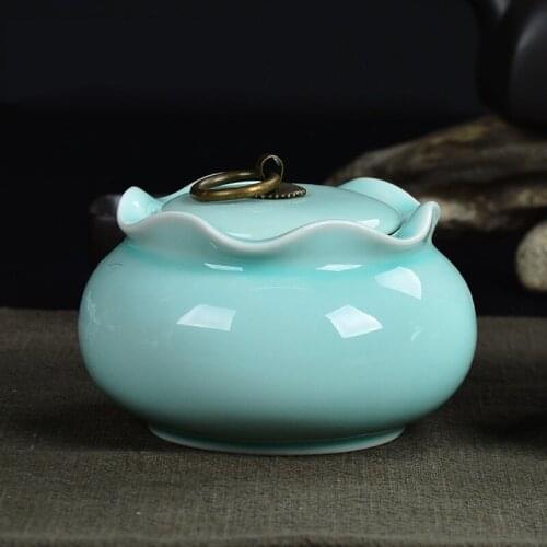 Packaging Ceramic Tea Caddy Bag Storage Box Coffee Accessories Ceramic Canister Container Pot Rangement Coffee Container