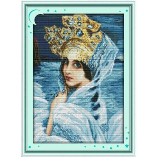 Everlasting Love Christmas The Swan Princess Ecological Cotton Chinese Cross Stitch Kits Counted Stamped 14 CT Sales Promotion