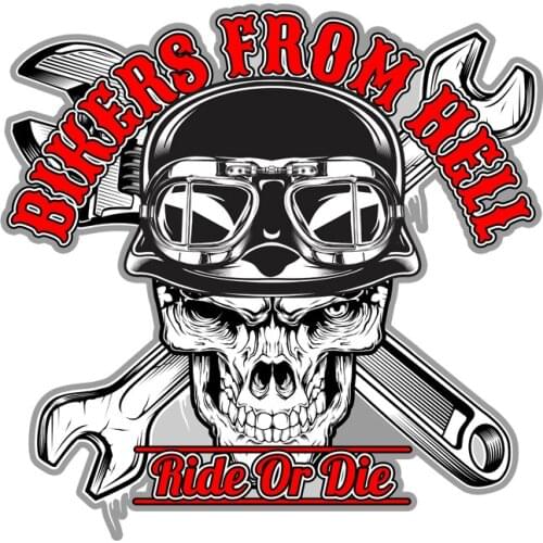 Bikers from hell ride or die #04049 car moto stickers and decals