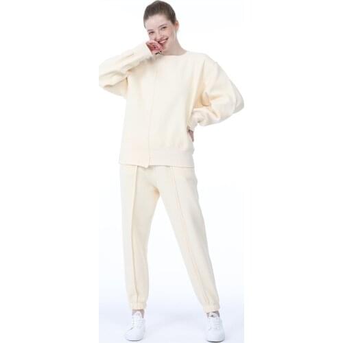 Winter Women Tracksuits Suit Casual Hoodies Irregular Sweatshirt Sweatpants Two Piece Set Female Pullover Outfits