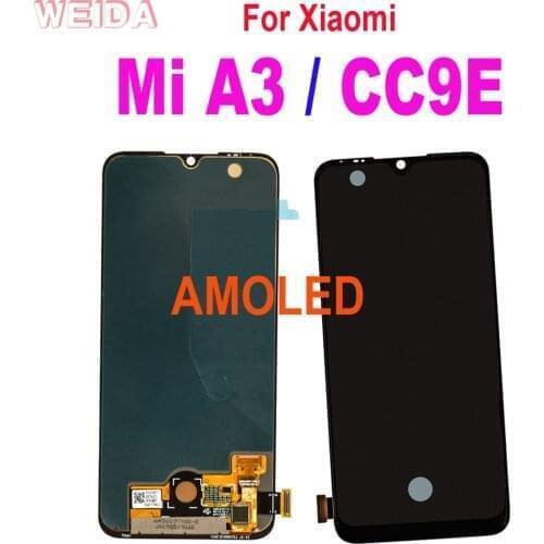 6.09" Super Amoled LCD For Xiaomi Mi A3 LCD Display Mi CC9E Touch Screen Digitizer Assembly Replacement For Xiaomi Mi A3 Display