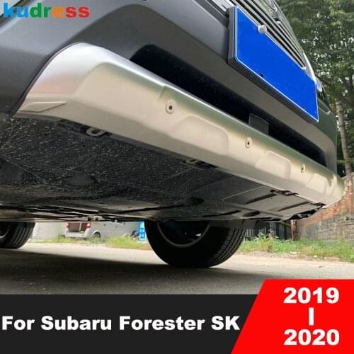 Front Rear Bumper Trim For Subaru Forester SK 2019 2020 Stainless Steel Anti-collision Protector Moulding Trims Car Styling