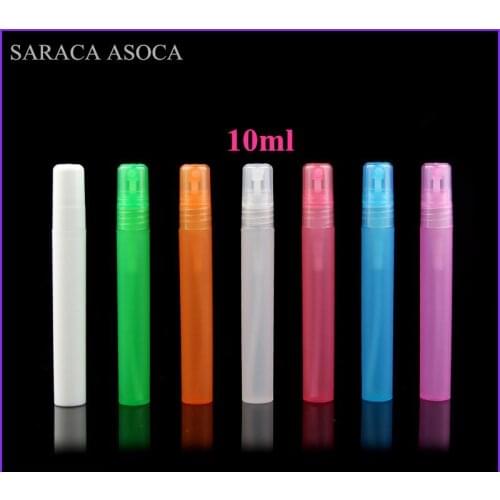20pcs/lot 5ml 10ml Empty Translucence Plastic Spray Bottle Makeup Perfume Atomizer Refillable Bottles