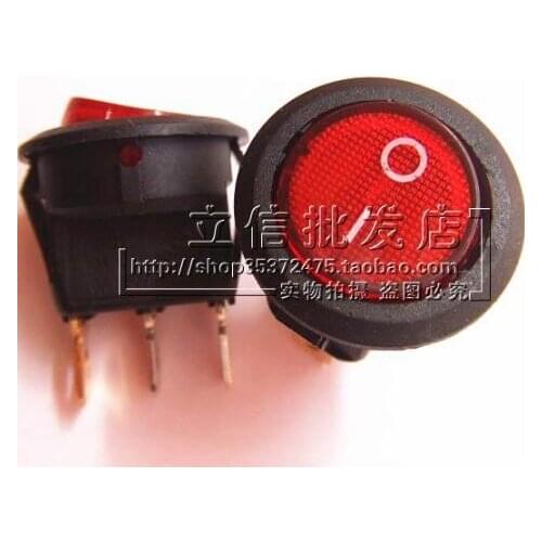 25pcs rocker switch 3pin 2gear self locking KCD1-105N ON-OFF for power supply