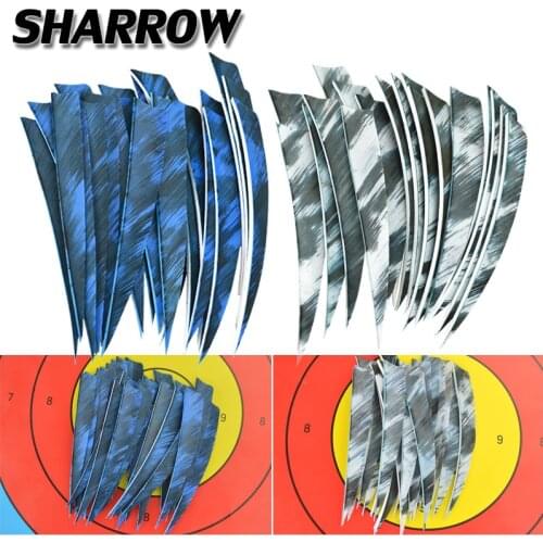 50/100pcs 5inch Arrow Feathers Right Wings Turkey Feather Shield Shape DIY Tools For Hunting Shooting Archery Arrow Accessories