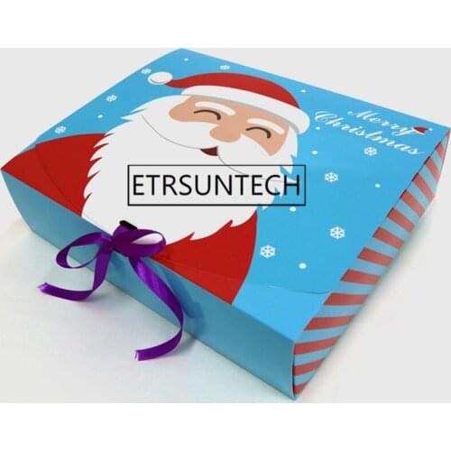 50pcs Merry Christmas Gift Box 31*25*8cm Candy Food Biscuits Packaging Box Christmas Party Favors Gift Decor Boxes
