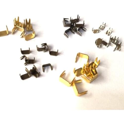 500 Pcs #5 Zipper Slider Stoper Top Stops Bottom Rescue Repair Set Rectangle Kit Metal