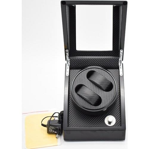 Automatic Wood Watch Winder Lacquer Presents Mechanical Wrist Watches Display Rotate Box Power by Battery/Adapter Mabuchi Motor