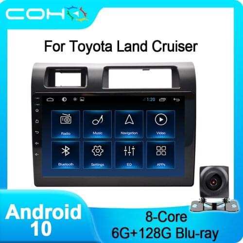 COHO For Toyota Land Cruiser Car Multimedia Player Navegador Gps Auto Coche Radio Android 10.0 Octa Core 6+128G