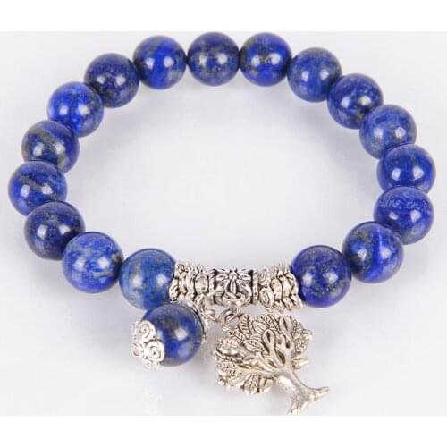 6MM 8MM 10MM Chakra Natural Stone Red Jaspe Bracelets Tree of Life Bracelet Mala Beads Reiki Healing Meditation Energy Bangles