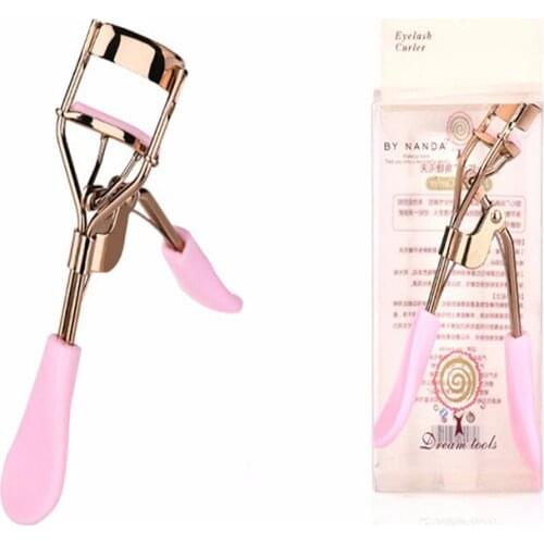 Bynanda Eyelash Curler Rose Gold Pro Handle Curling Eye Lashes Clip Beauty Handle Eyelashes Curler Curling Fake Eyelashes Clips