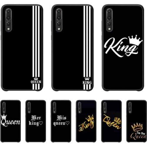 Yinuoda King Queen Lovers Painted Phone Case For Huawei P20 P30 Pro P20 P30 lite P smart Z Y5 Y6 Y7 Y9