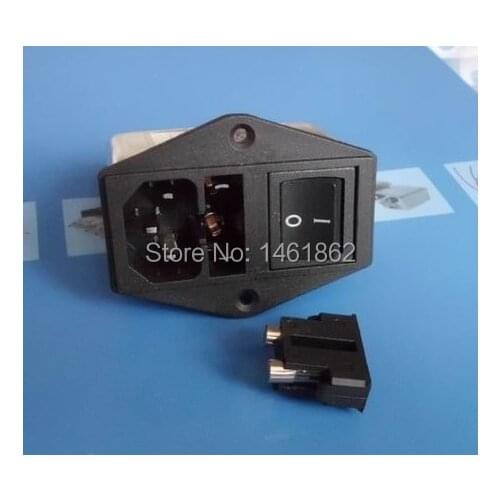 CW2C-10A-T power EMI filter with 2 pcss fuse and Push Button Switches switch 10A 250V 115V UL cUL CE and RoSH CANNY WELL