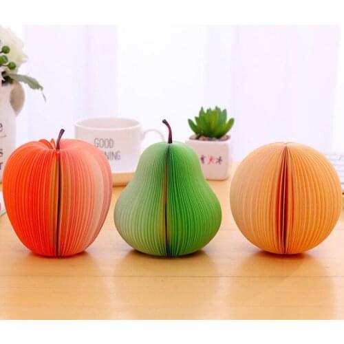 Decorative Fruit Shaped Memo Pad Stationery Sticky Note Lovely Fruit Modeling Notes Stickers Notepads LX1875