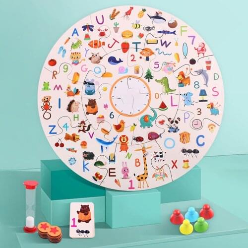 Wooden Puzzle Detectives Looking Chart Board Parent-child Interactive Game Gifts Christmas And New Year Childrens Gifts