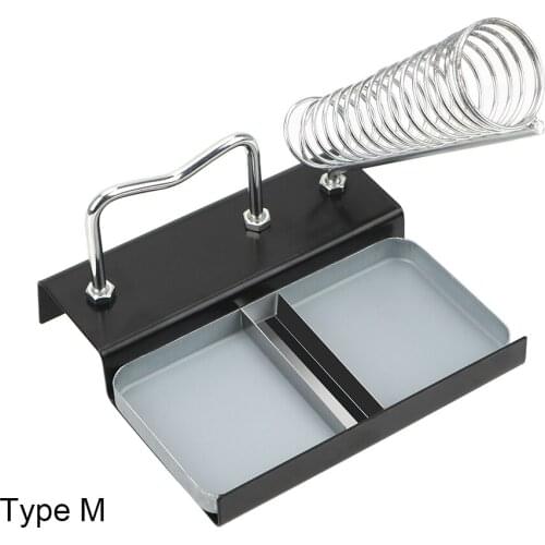 Double Metal Base Soldering Iron Gun Holder Stand Mount Support Station + Sponge Cast Iron Soldering Iron Frame