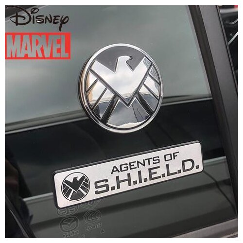 Disney Marvel Avengers S.H.I.E.L.D. Captain America Car Personality Metal Logo Body Sticker Tail Decoration Sticker