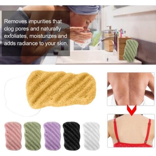 Long Wave Big Size Body Wash Face Flutter Konnyaku Cosmetic Puff Natural Facial Body Care Sponges Dry Bath Shower Tool