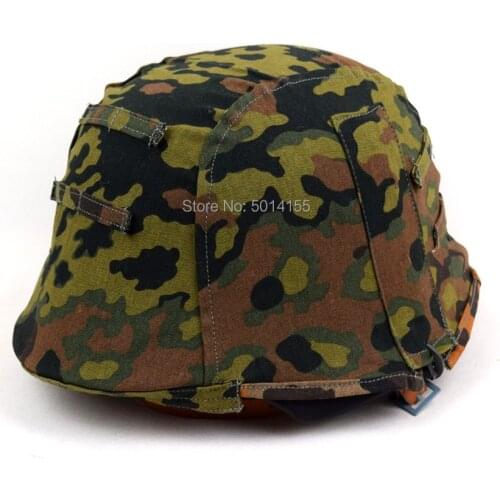 Reversible WWII German M35 Helmet Cover Spring W Fall OAK Camo Color