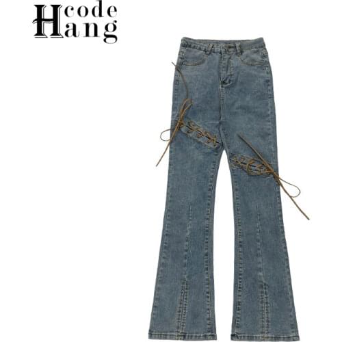HANGCODE Women's Flared Jeans