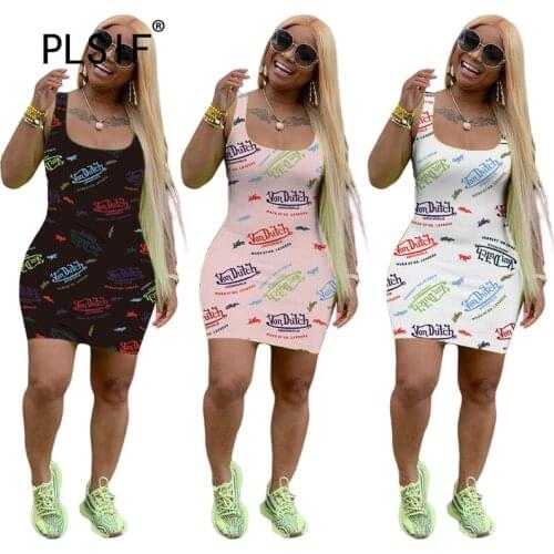 Summer Hot Reocmmend Deep V Neck Sleeveless Skinny Mini Dress Sexy Tight Club Party Lady Fashion Dress