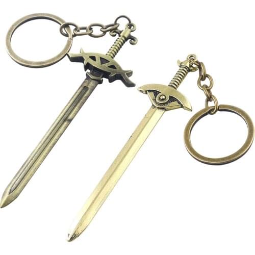 Game Neverwinter Nights Sword Keychain Eye Logo Weapon Model Key Chain for Women Men Choker Keyring Jewelry