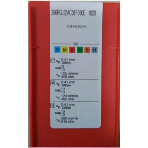 10PCS CARBIDE INSERT 266RG-22AC01F060E 1020