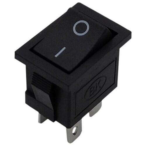 KCD Series Kitchen Life 220V Electrical Appliance Switch 10A Max Snap In Rocker Switch Black Button