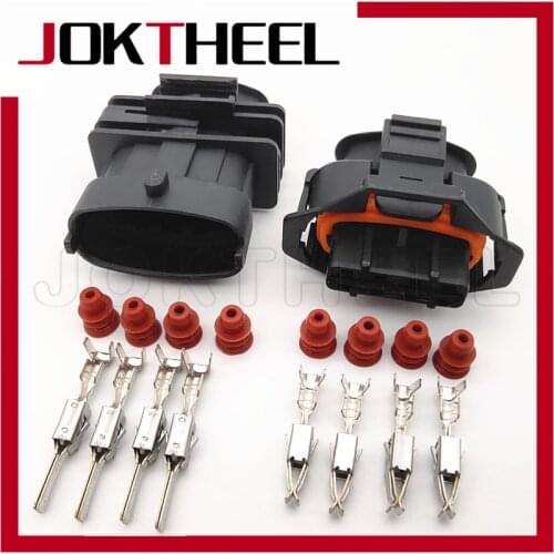 1/5/10/20set kit 4 pin male female waterproof Diesel fuel Common Rail Injector Crankshaft Sensor Connector 1928403453 1928404627