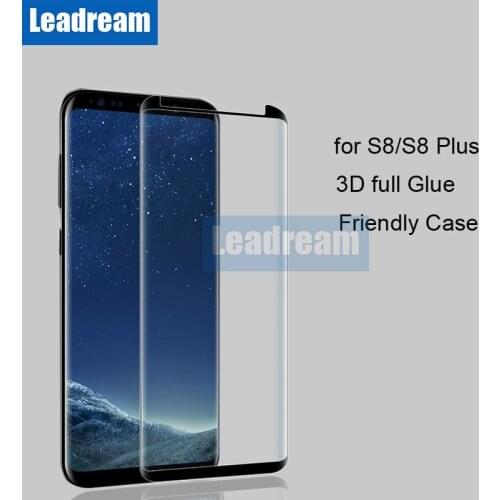 Leadream 500pcs 3D Full Glue Case Friendly Tempered Glass For SAMSUNG S10 S8 S9 Plus S10e Note 8 9 10 Plus Screen Protectore