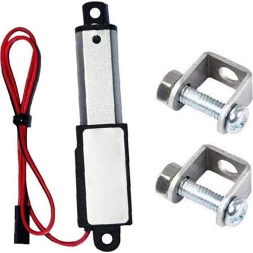 Small Electric Linear Actuator DC12V Electric Putter Troke Length 50Mm 90N Thrust Speed 9.5Mm/S With Mounting Brackets Promotion