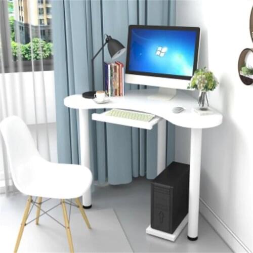 Desktop computer Desk Bedroom Corner Table Writing Desk With Keyboard & Mainframe Tray