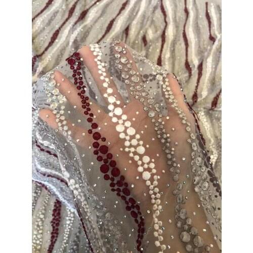 New fashion mesh embroidered wedding/evinging/show dress lace fabric 1yard
