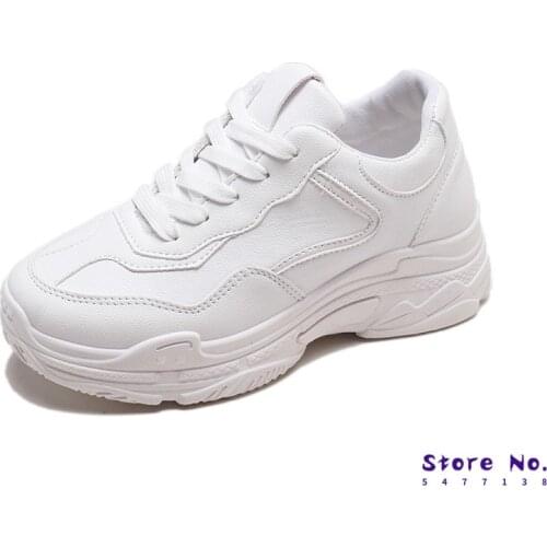 New Spring Fashion Women Casual Shoes Suede Leather Platform Shoes Women Sneakers Ladies White Trainers Chaussure Femme